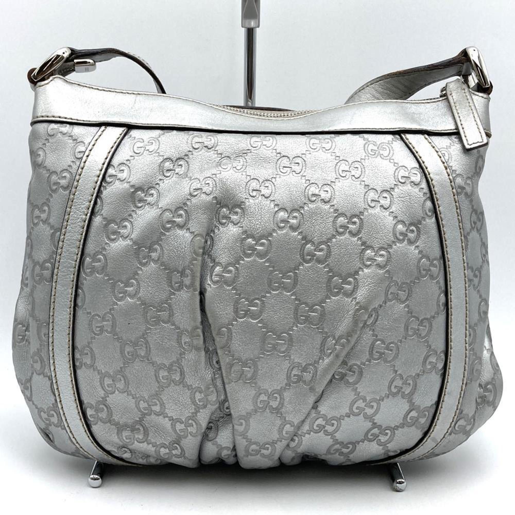 Gucci GUCCI 203257 Abby Shoulder Bag in Guccissima Leather, Silver, Women's Size ONE SIZE - 5 Thumbnail