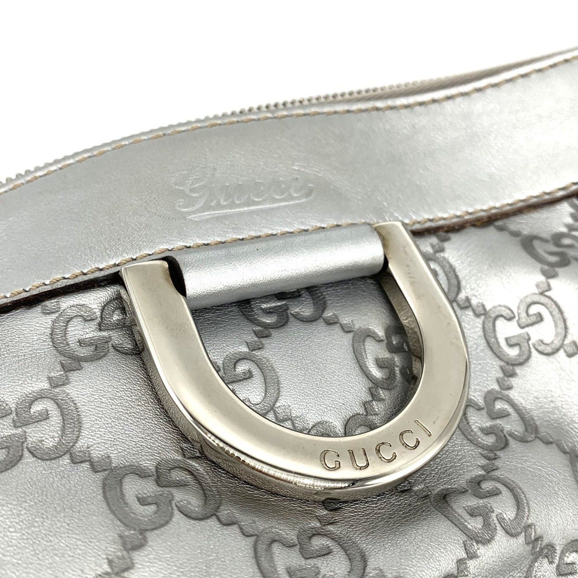Gucci GUCCI 203257 Abby Shoulder Bag in Guccissima Leather, Silver, Women's Size ONE SIZE - 2 Thumbnail