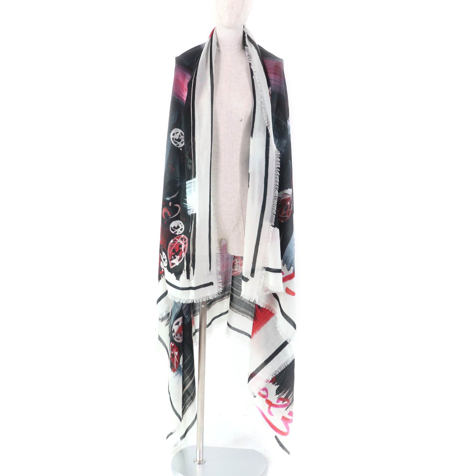 Chanel Chanel Chanel Tweed Cashmere Scarf Natural Material Shawl DUTY FREE for USA Size ONE SIZE - 7 Thumbnail