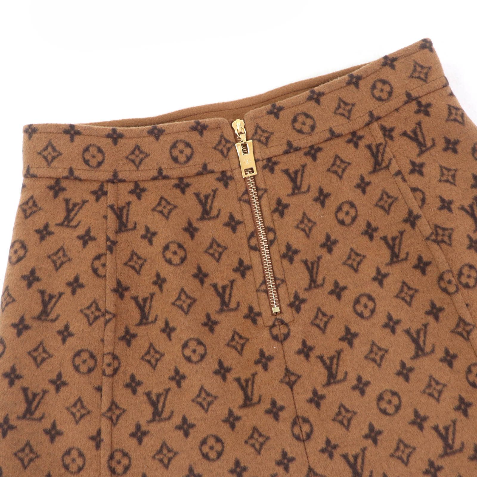 Louis Vuitton Louis Vuitton Louis Vuitton Monogram Wool Skirt Cotton Skirts DUTY FREE for USA Size ONE SIZE - 5 Thumbnail