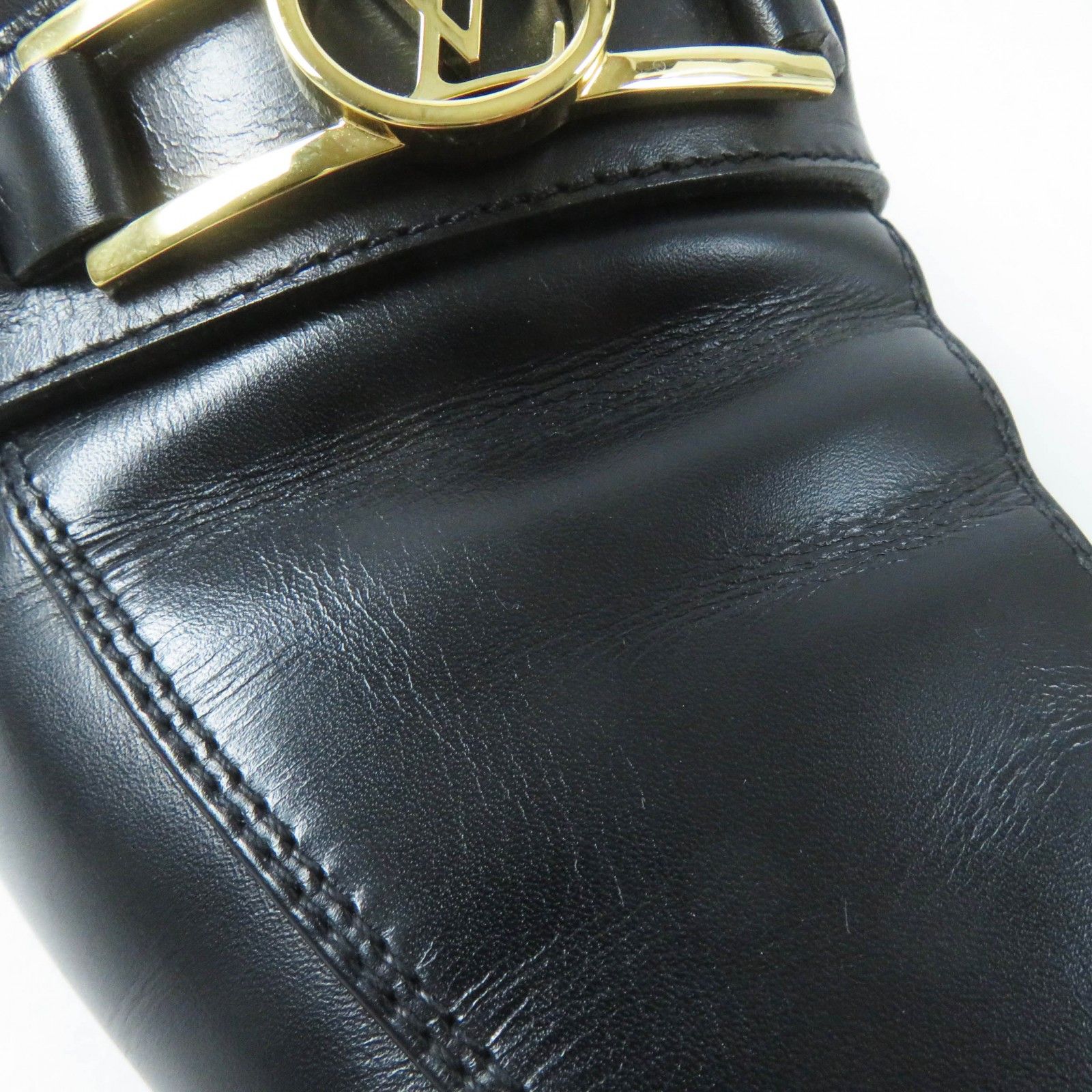 Louis Vuitton Louis Vuitton Louis Vuitton LV Metal Logo Leather Loafers Leather Shoes DUTY FREE for USA Size ONE SIZE - 11 Thumbnail
