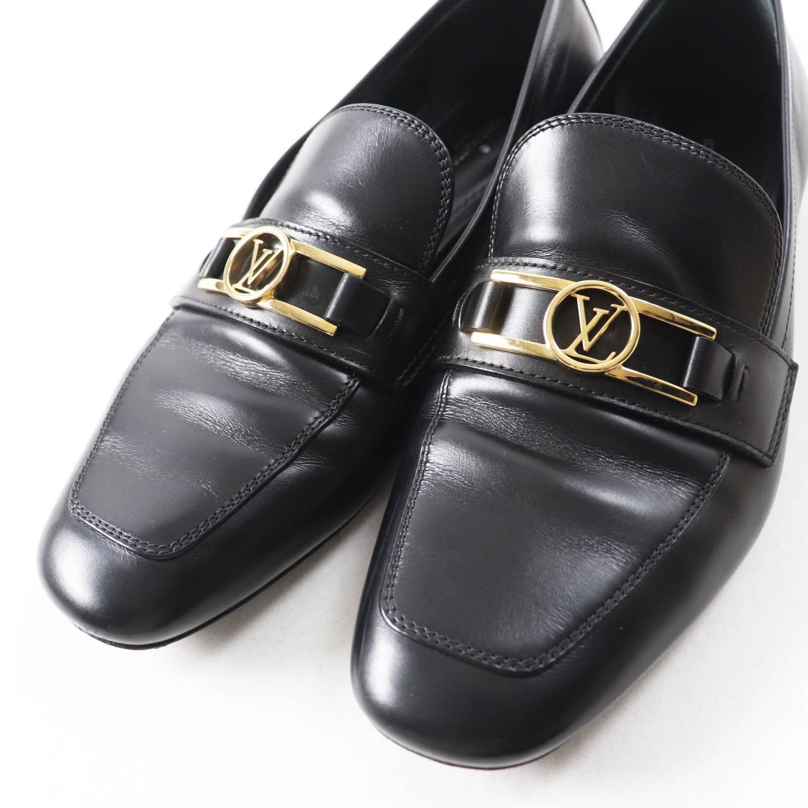 Louis Vuitton Louis Vuitton Louis Vuitton LV Metal Logo Leather Loafers Leather Shoes DUTY FREE for USA Size ONE SIZE - 5 Thumbnail