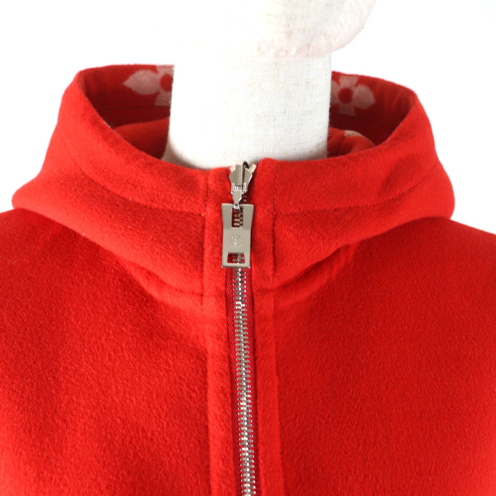 Louis Vuitton Louis Vuitton Louis Vuitton Giant Monogram Wool Silk Hoodie Coat Leather Outerwear DUTY FREE for USA Size ONE SIZE - 8 Thumbnail