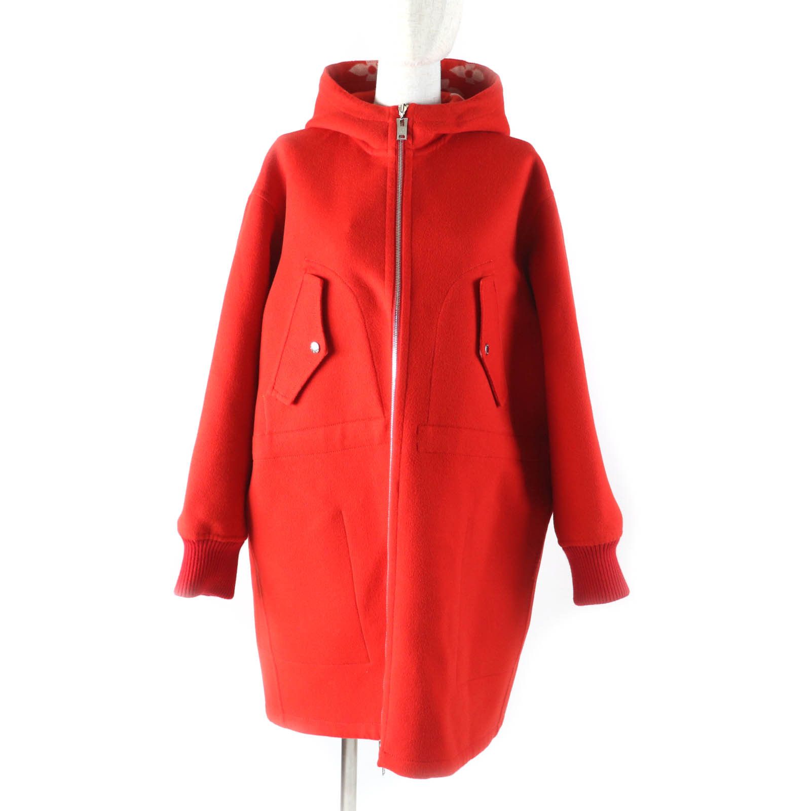 Louis Vuitton Louis Vuitton Louis Vuitton Giant Monogram Wool Silk Hoodie Coat Leather Outerwear DUTY FREE for USA Size ONE SIZE - 5 Thumbnail