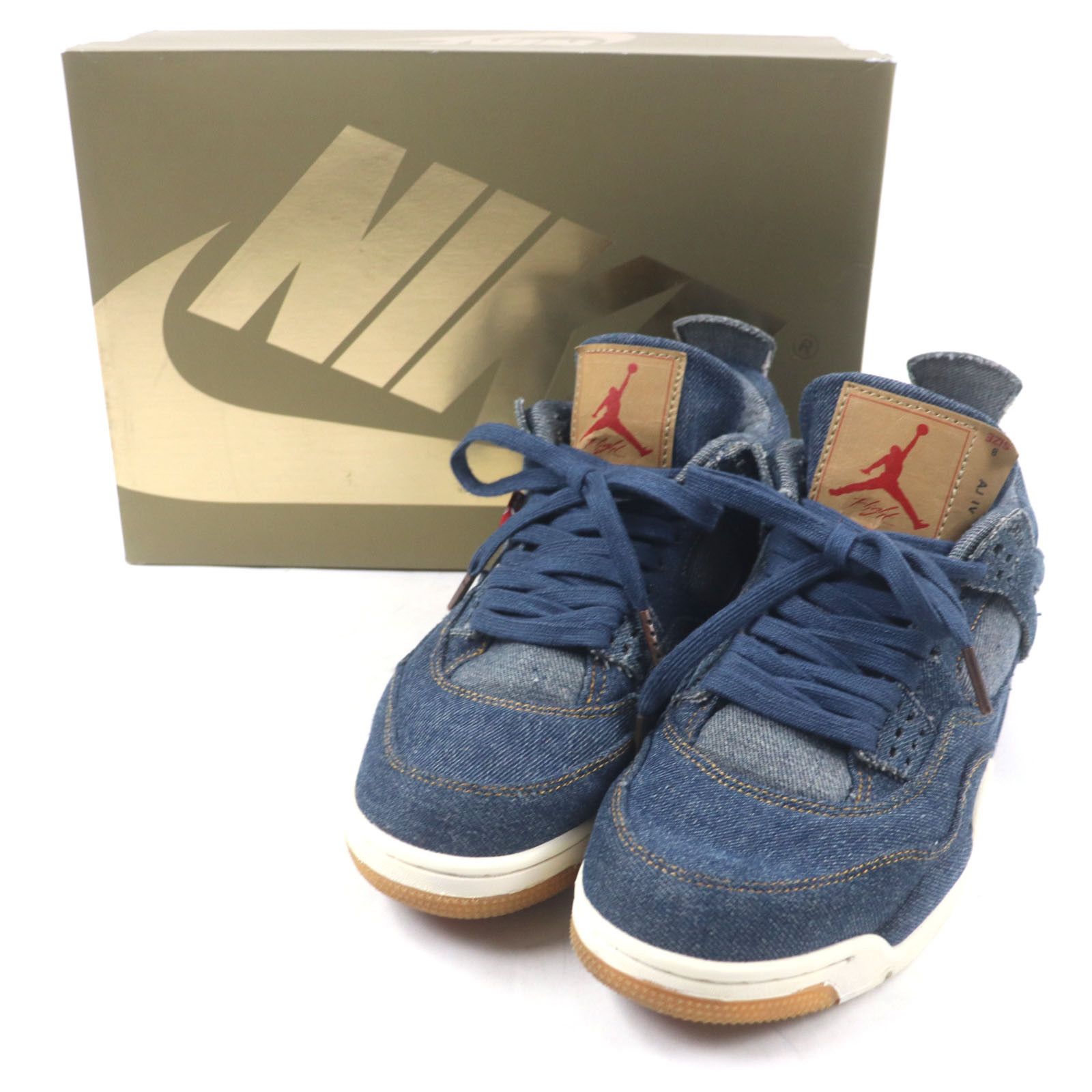Other Other Nike Air Jordan 4 Retro Levis Denim Sneakers Denim Shoes A02571-401 DUTY FREE for USA Size ONE SIZE - 2 Thumbnail