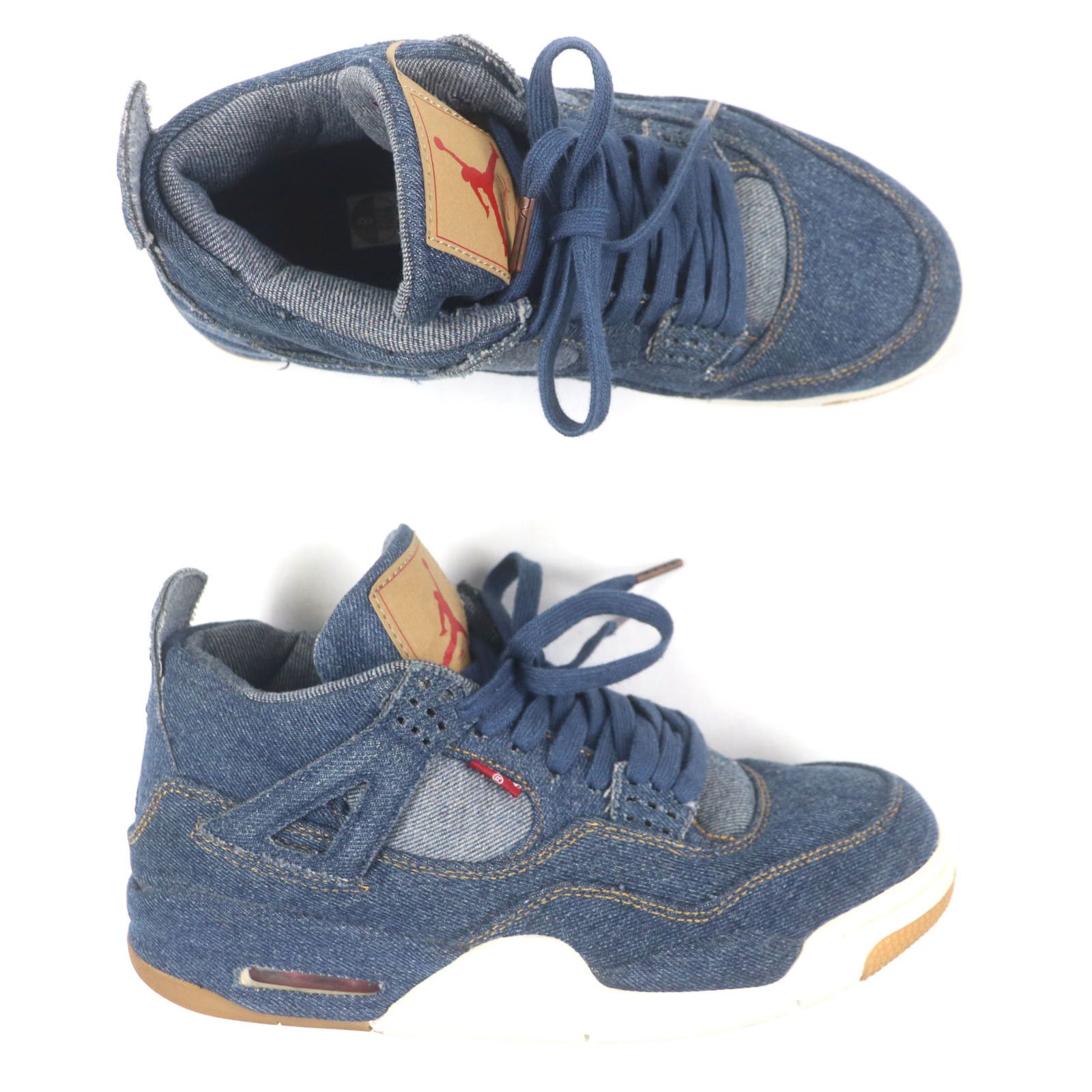 Other Other Nike Air Jordan 4 Retro Levis Denim Sneakers Denim Shoes A02571-401 DUTY FREE for USA Size ONE SIZE - 6 Thumbnail