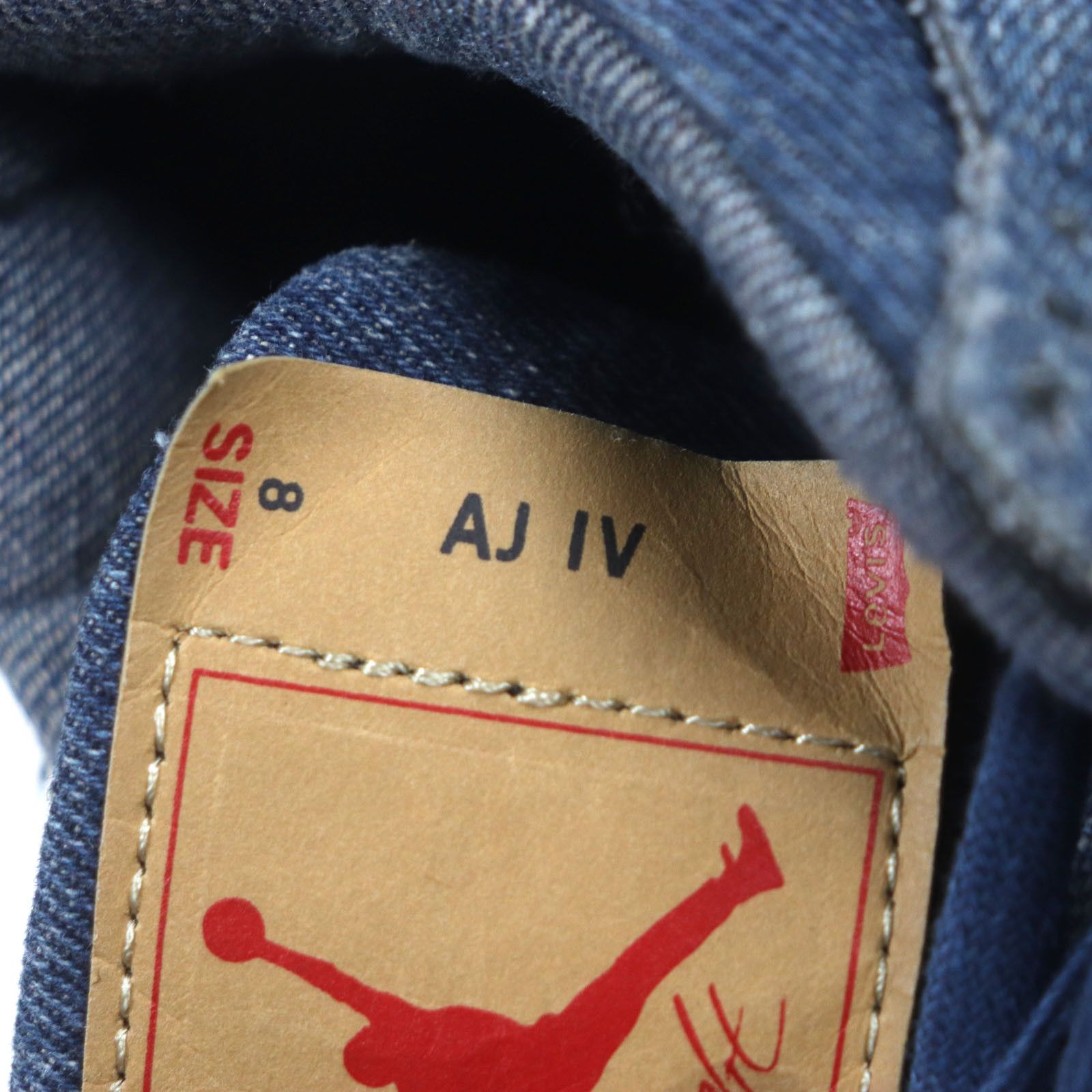 Other Other Nike Air Jordan 4 Retro Levis Denim Sneakers Denim Shoes A02571-401 DUTY FREE for USA Size ONE SIZE - 8 Thumbnail
