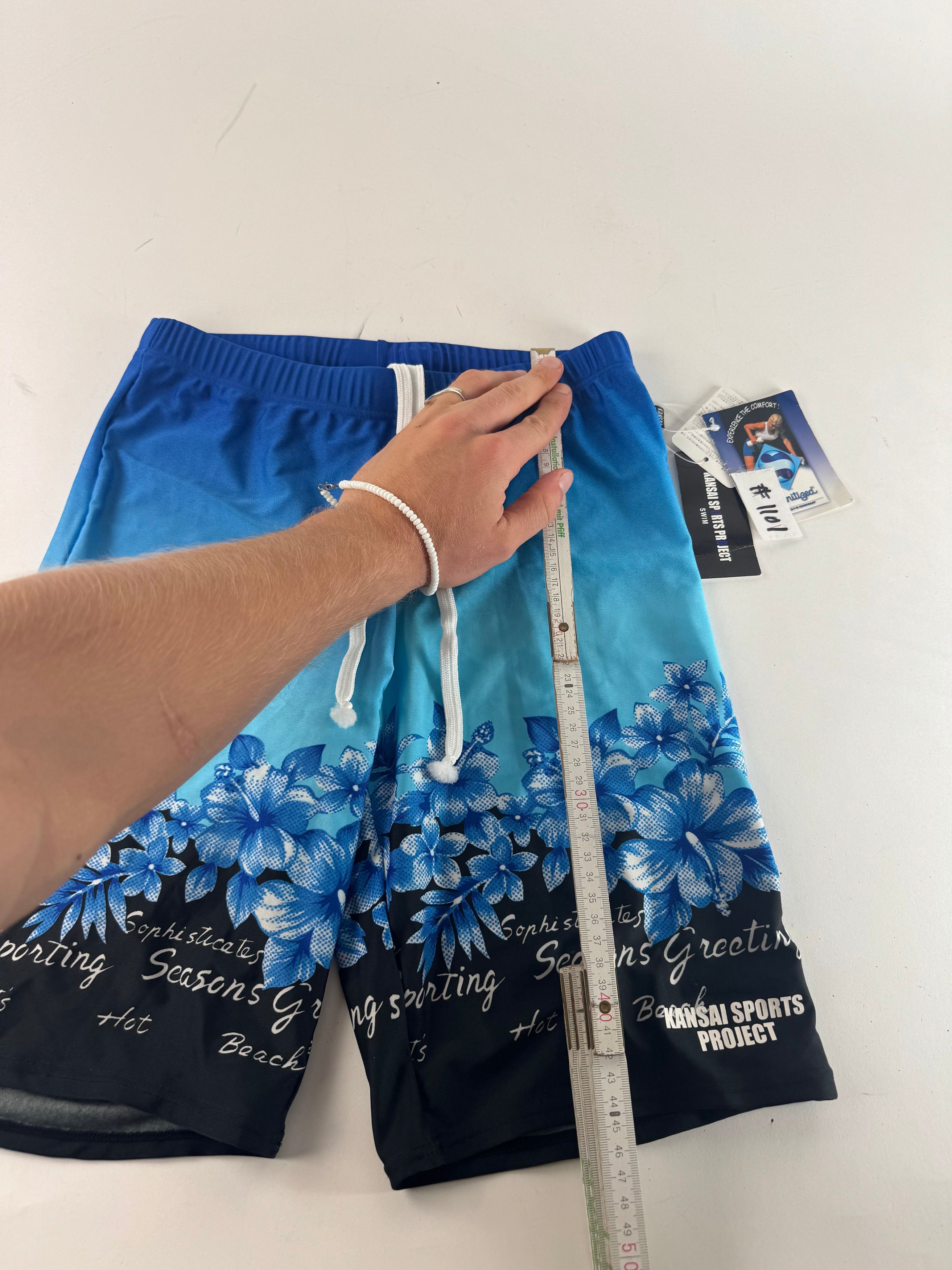 Kansai Yamamoto Vintage Swim Shorts Blue black L Size US 34 / EU 50 - 6 Thumbnail
