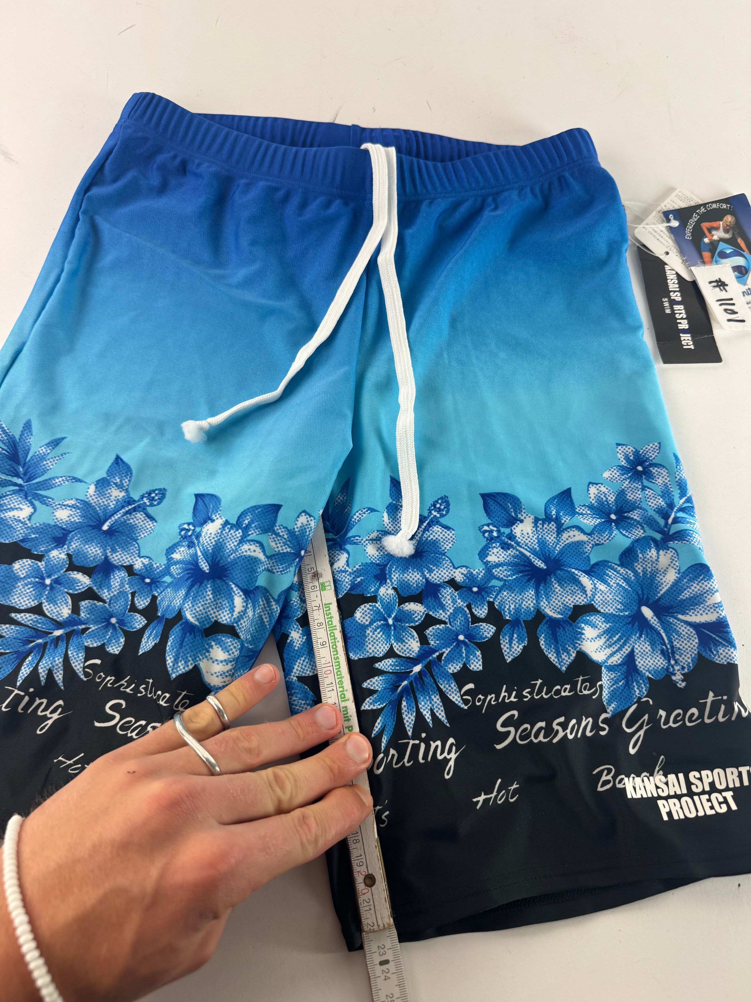 Kansai Yamamoto Vintage Swim Shorts Blue black L Size US 34 / EU 50 - 7 Thumbnail