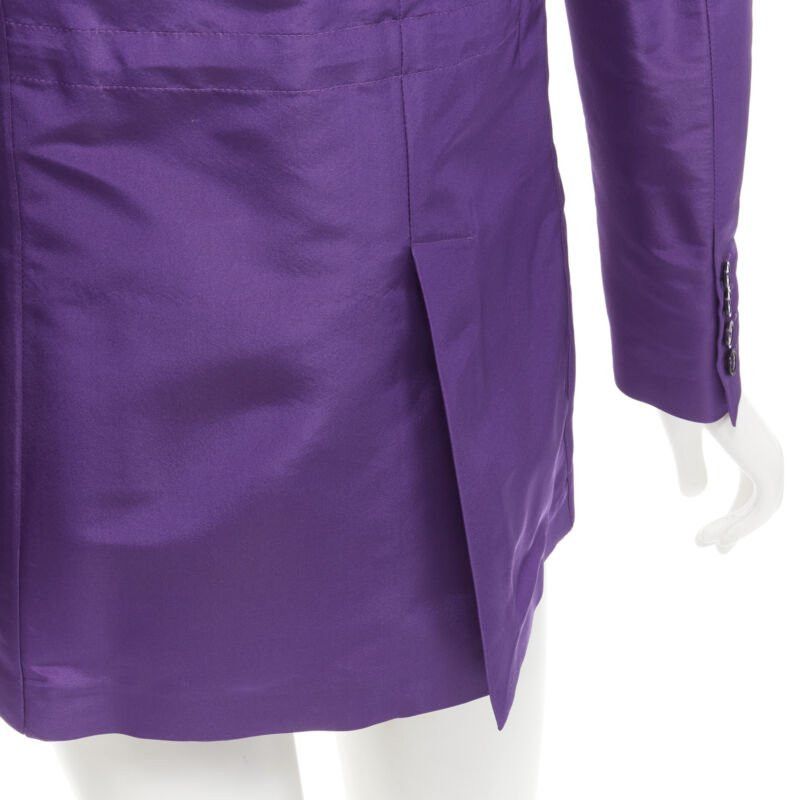 Valentino VALENTINO 2022 Runway purple 100% silk hidden waist drawstring blazer IT36 XS Size XS / US 0-2 / IT 36-38 - 9 Thumbnail