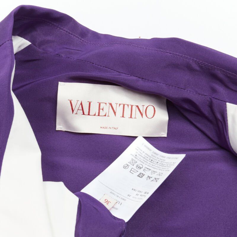 Valentino VALENTINO 2022 Runway purple 100% silk hidden waist drawstring blazer IT36 XS Size XS / US 0-2 / IT 36-38 - 11 Thumbnail