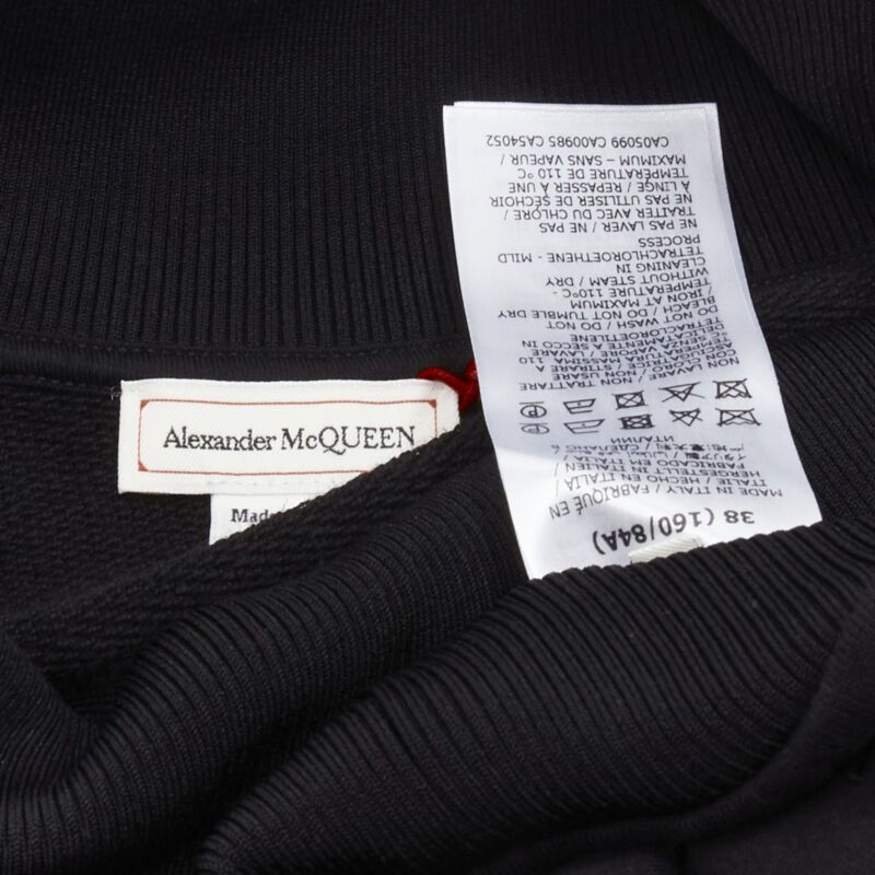 Alexander McQueen ALEXANDER MCQUEEN cotton black ultra puff sleeve off shoulder sweater IT38 XS Size XS / US 0-2 / IT 36-38 - 9 Thumbnail