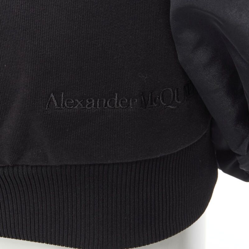 Alexander McQueen ALEXANDER MCQUEEN cotton black ultra puff sleeve off shoulder sweater IT38 XS Size XS / US 0-2 / IT 36-38 - 2 Thumbnail