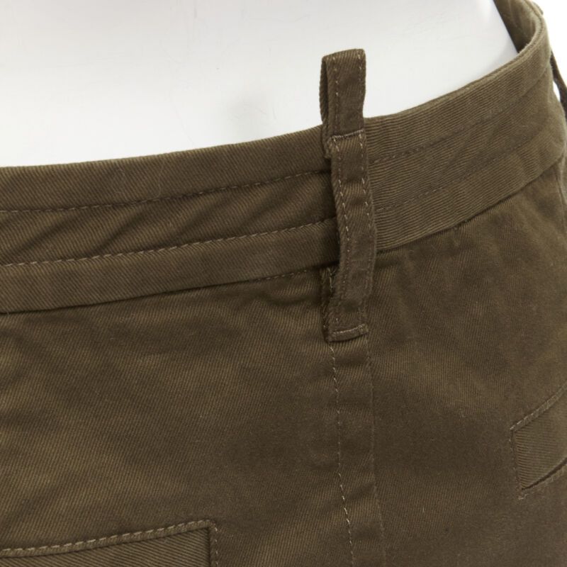 Dsquared2 DSQUARED2 2020 dark green oversized cargo pocket mini skirt IT36 XXS Size 25" / US 0 / IT 36 - 8 Thumbnail