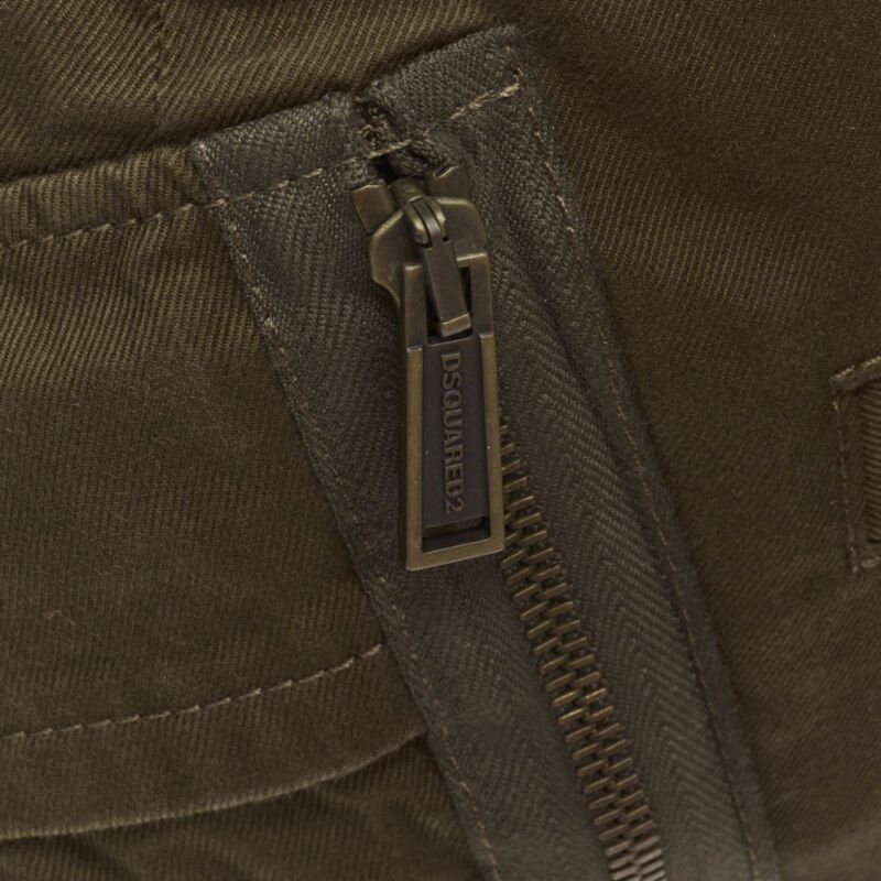 Dsquared2 DSQUARED2 2020 dark green oversized cargo pocket mini skirt IT36 XXS Size 25" / US 0 / IT 36 - 7 Thumbnail