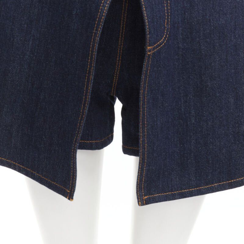 Alexander McQueen ALEXANDER MCQUEEN blue denim double waistband logo patch layered shorts 24" Size 27" / US 4 / IT 40 - 8 Thumbnail