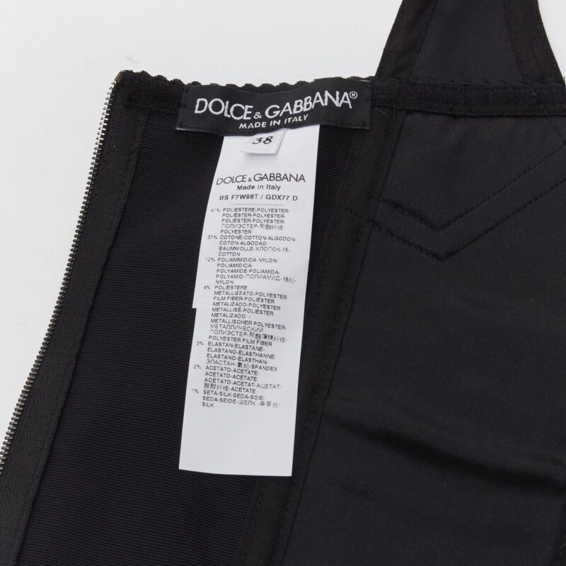 Dolce & Gabbana DOLCE GABBANA 2021 Sicilian Patchwork metallic jacquard boned bustier IT38 XS Size XS / US 0-2 / IT 36-38 - 8 Thumbnail
