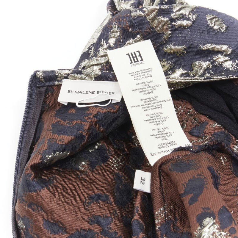 By Malene Birger MALENE BIRGER black gold jacquard puff sleeve evening blouse top FR34 XS Size XS / US 0-2 / IT 36-38 - 9 Thumbnail
