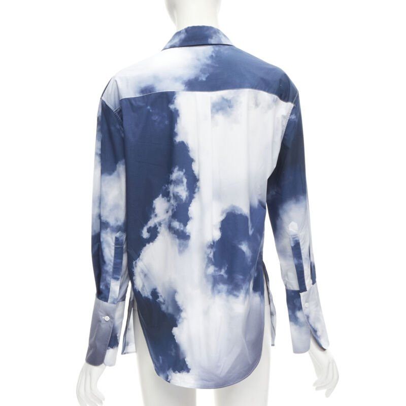 Alexander McQueen ALEXANDER MCQUEEN 2022 Sky cloud blue cotton cuff button down shirt IT38 XS Size XS / US 0-2 / IT 36-38 - 5 Thumbnail