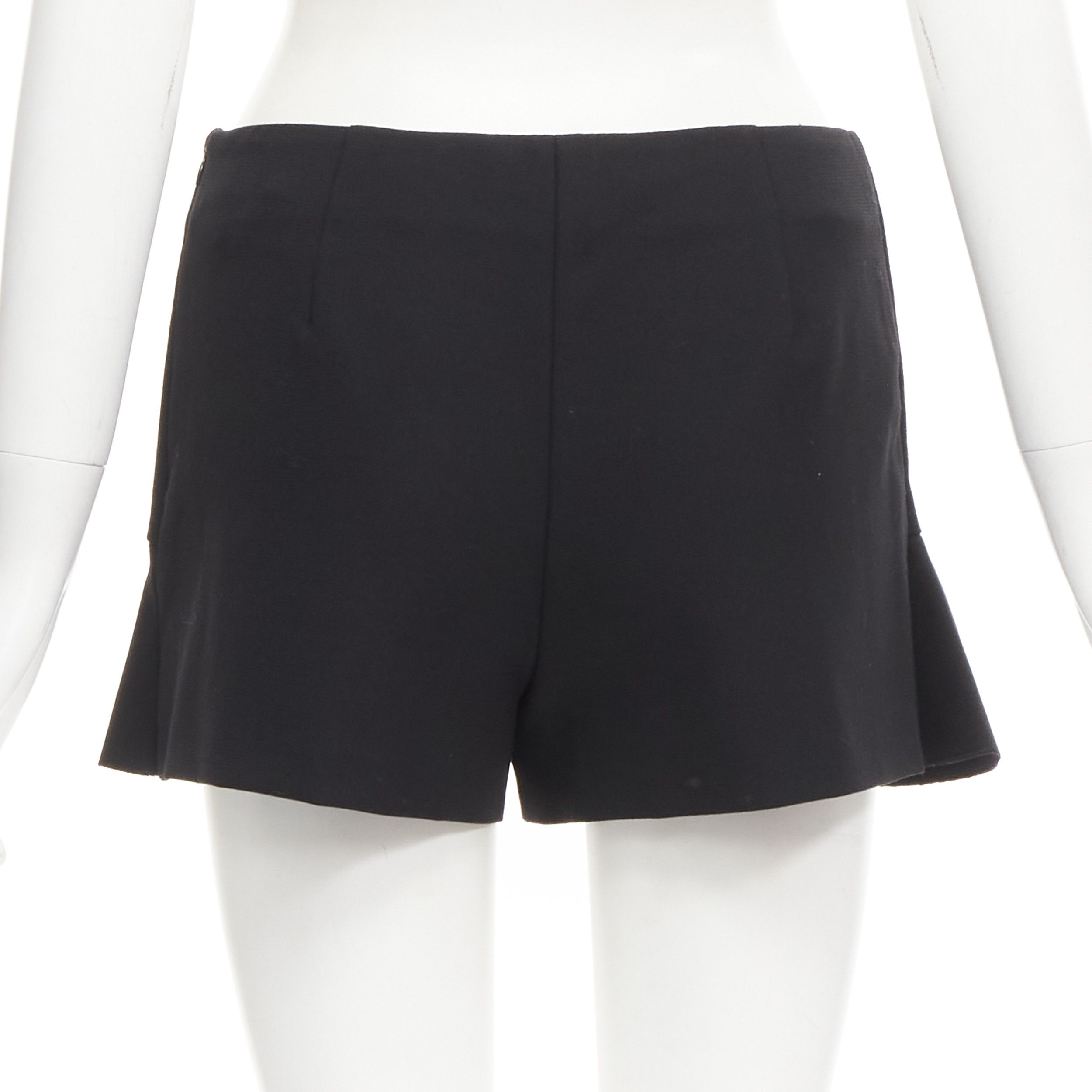 RED Valentino RED VALENTINO black frilly ruffle hem mid rise shorts skirts skorts IT38 XS Size 26" / US 2 / IT 38 - 5 Thumbnail