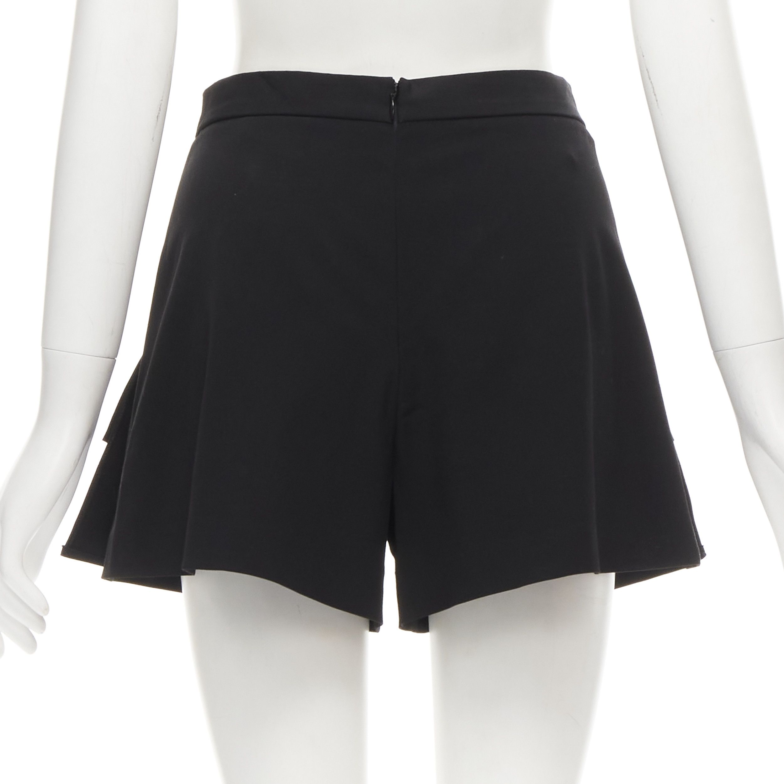 RED Valentino RED VALENTINO black viscose virgin wool XL bow high waist shorts IT38 XS Size 26" / US 2 / IT 38 - 5 Thumbnail
