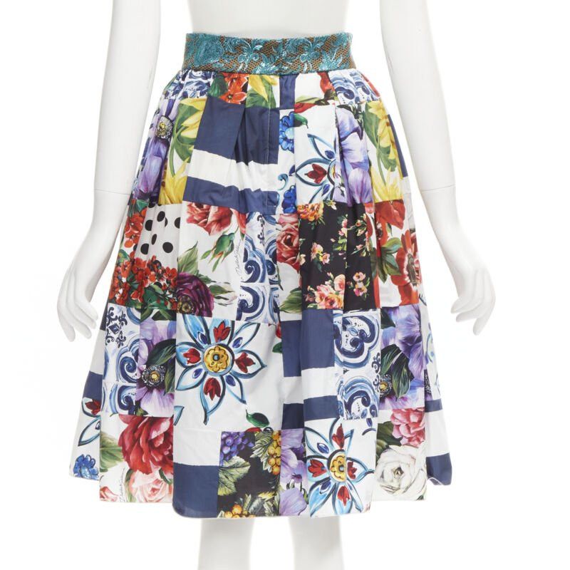 Dolce & Gabbana DOLCE GABBANA Sicilian Patchwork floral patchwork brocade waist skirt IT38 XS Size 26" / US 2 / IT 38 - 5 Thumbnail
