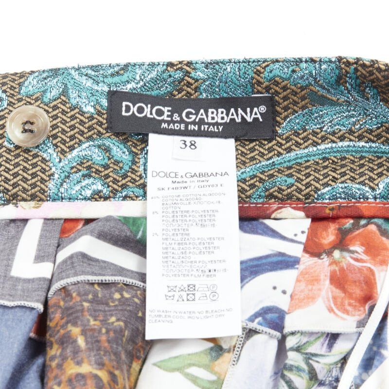 Dolce & Gabbana DOLCE GABBANA Sicilian Patchwork floral patchwork brocade waist skirt IT38 XS Size 26" / US 2 / IT 38 - 8 Thumbnail