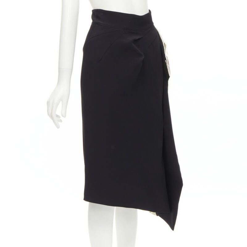 Maticevski MATICEVSKI Alkali gold foil pleated 3D drape high waisted midi skirt AUS10 S Size 28" / US 6 / IT 42 - 3 Thumbnail