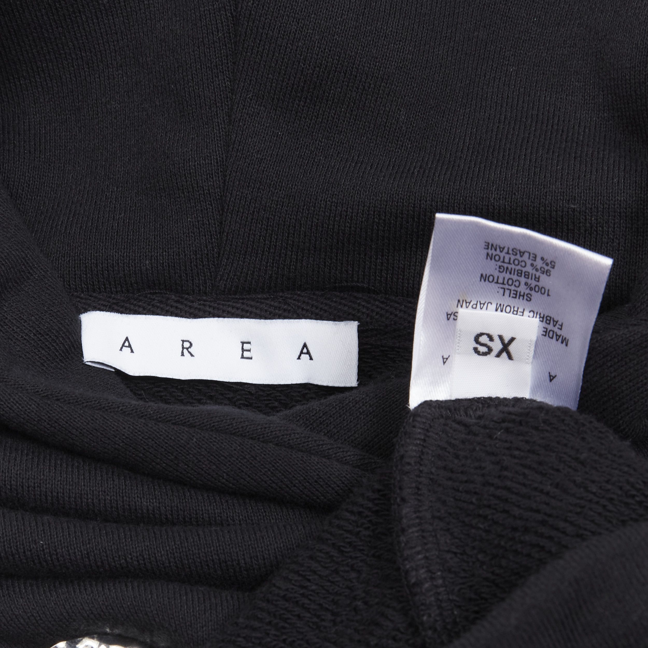Area AREA crystal hammered pendant black cold shoulder hoodie XS Size XS / US 0-2 / IT 36-38 - 9 Thumbnail