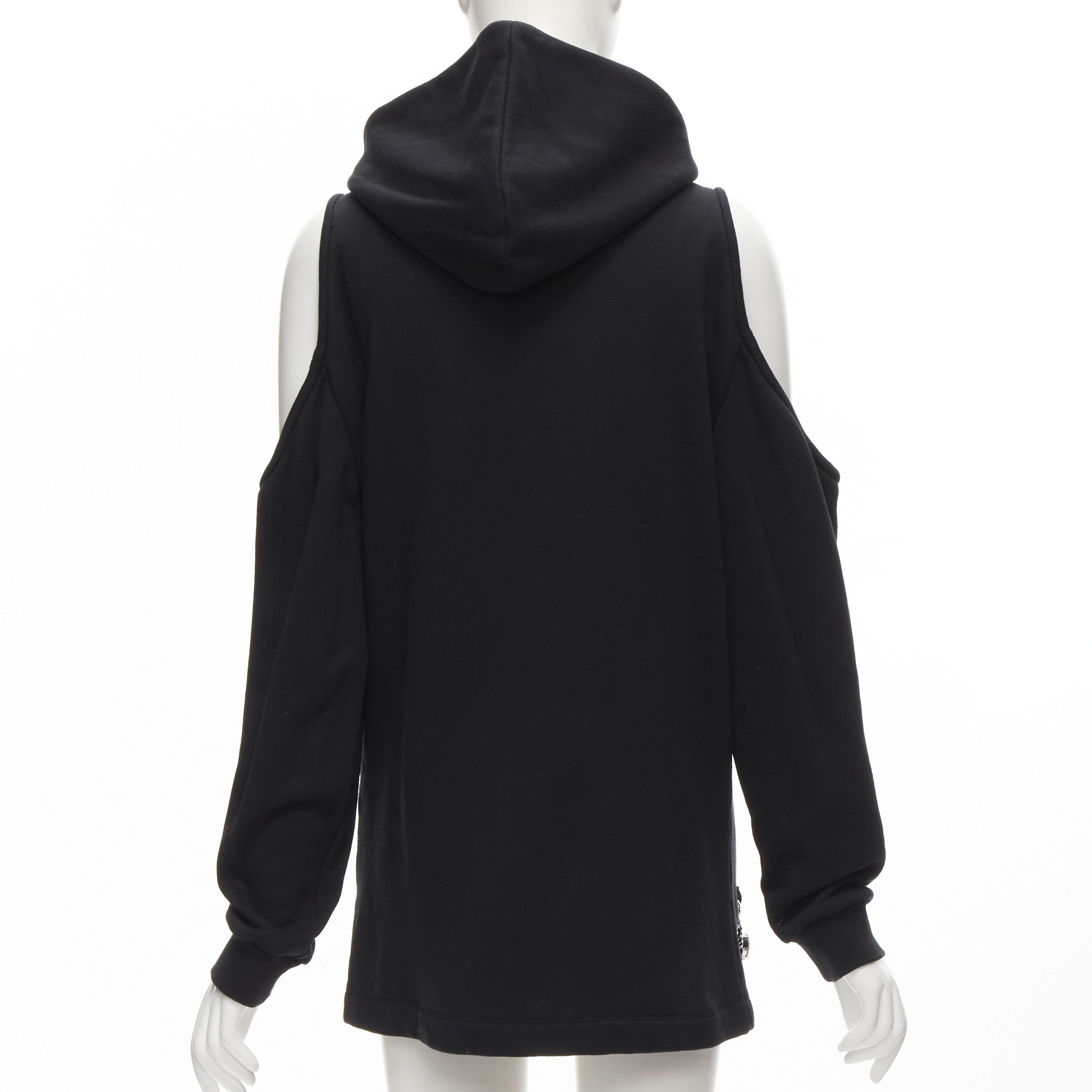 Area AREA crystal hammered pendant black cold shoulder hoodie XS Size XS / US 0-2 / IT 36-38 - 5 Thumbnail
