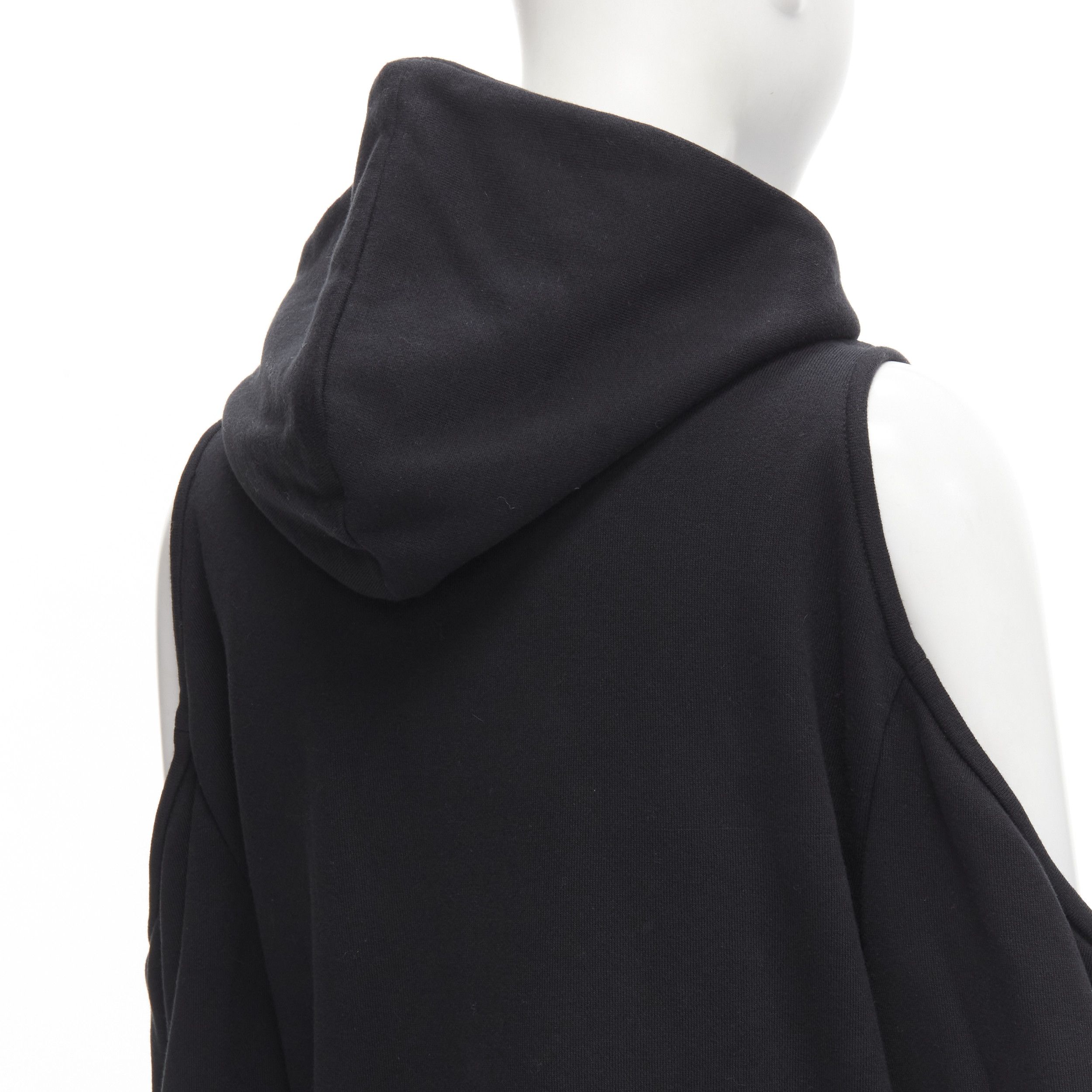 Area AREA crystal hammered pendant black cold shoulder hoodie XS Size XS / US 0-2 / IT 36-38 - 8 Thumbnail