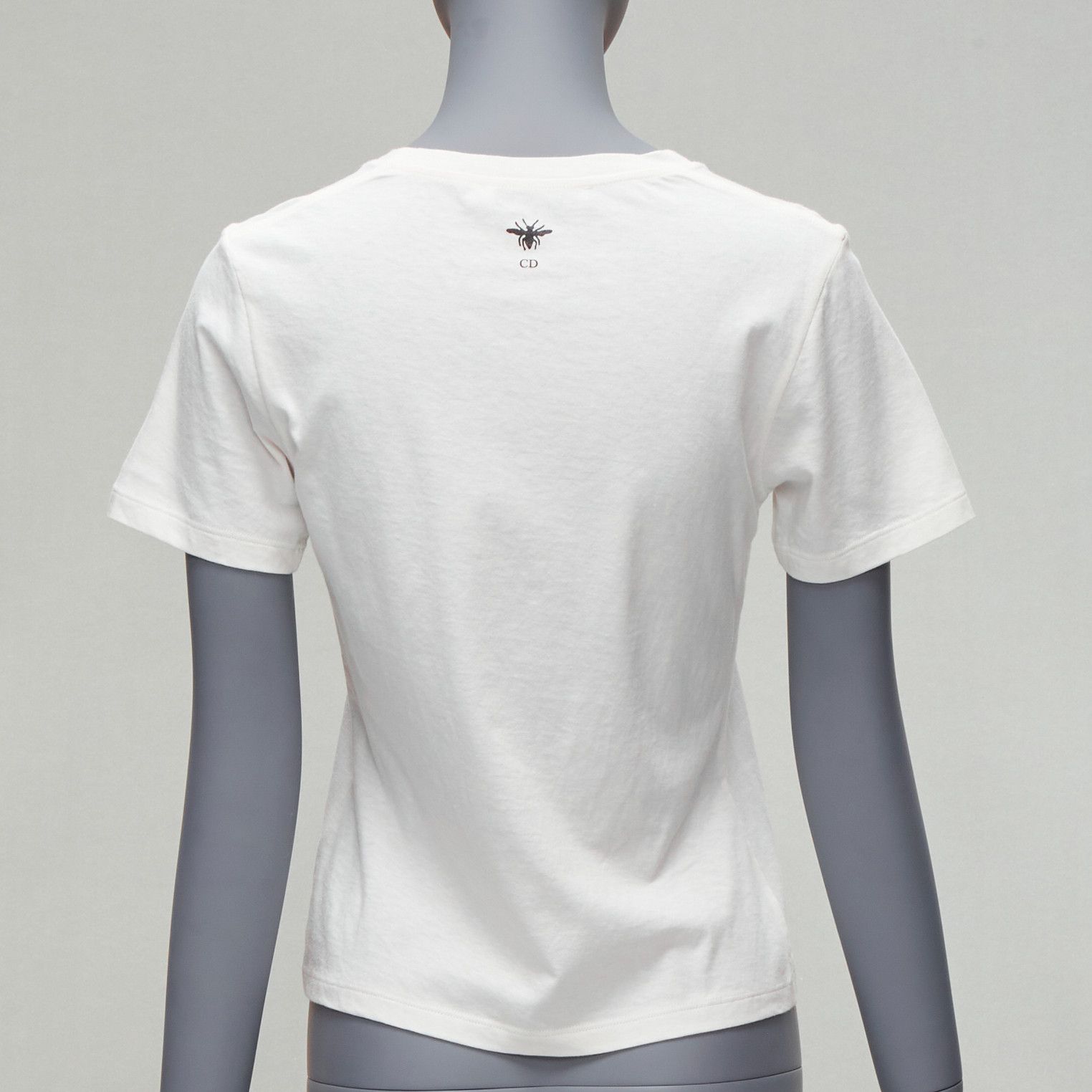 Dior CHRISTIAN DIOR 2022 Dior Vibe neon pink star logo graphic CD bee white tshirt XS Size S / US 4 / IT 40 - 5 Thumbnail