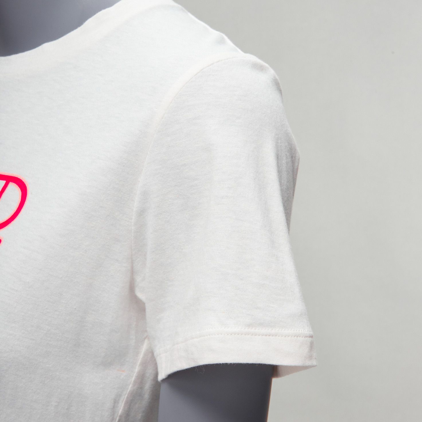 Dior CHRISTIAN DIOR 2022 Dior Vibe neon pink star logo graphic CD bee white tshirt XS Size S / US 4 / IT 40 - 8 Thumbnail