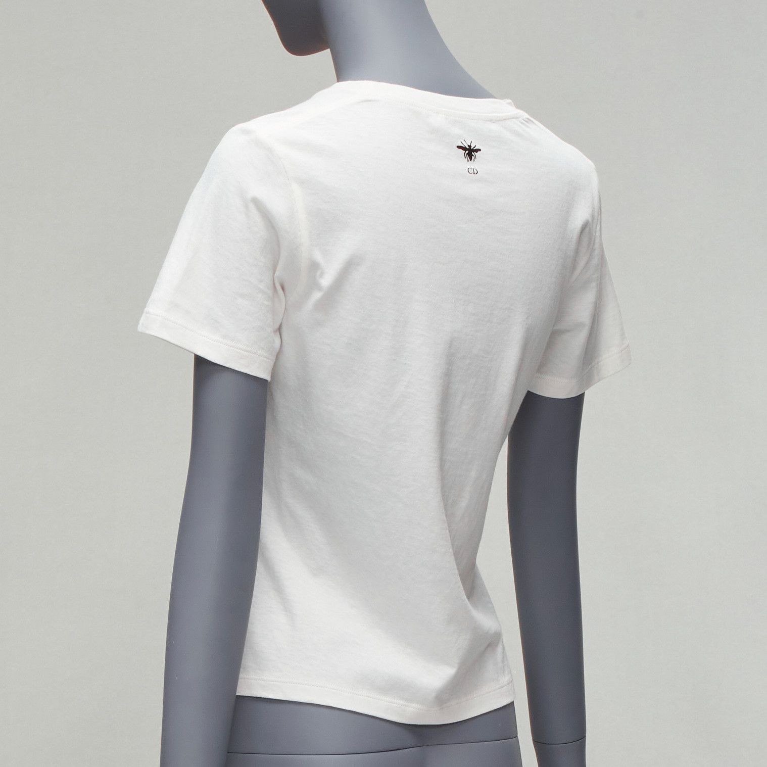 Dior CHRISTIAN DIOR 2022 Dior Vibe neon pink star logo graphic CD bee white tshirt XS Size S / US 4 / IT 40 - 6 Thumbnail