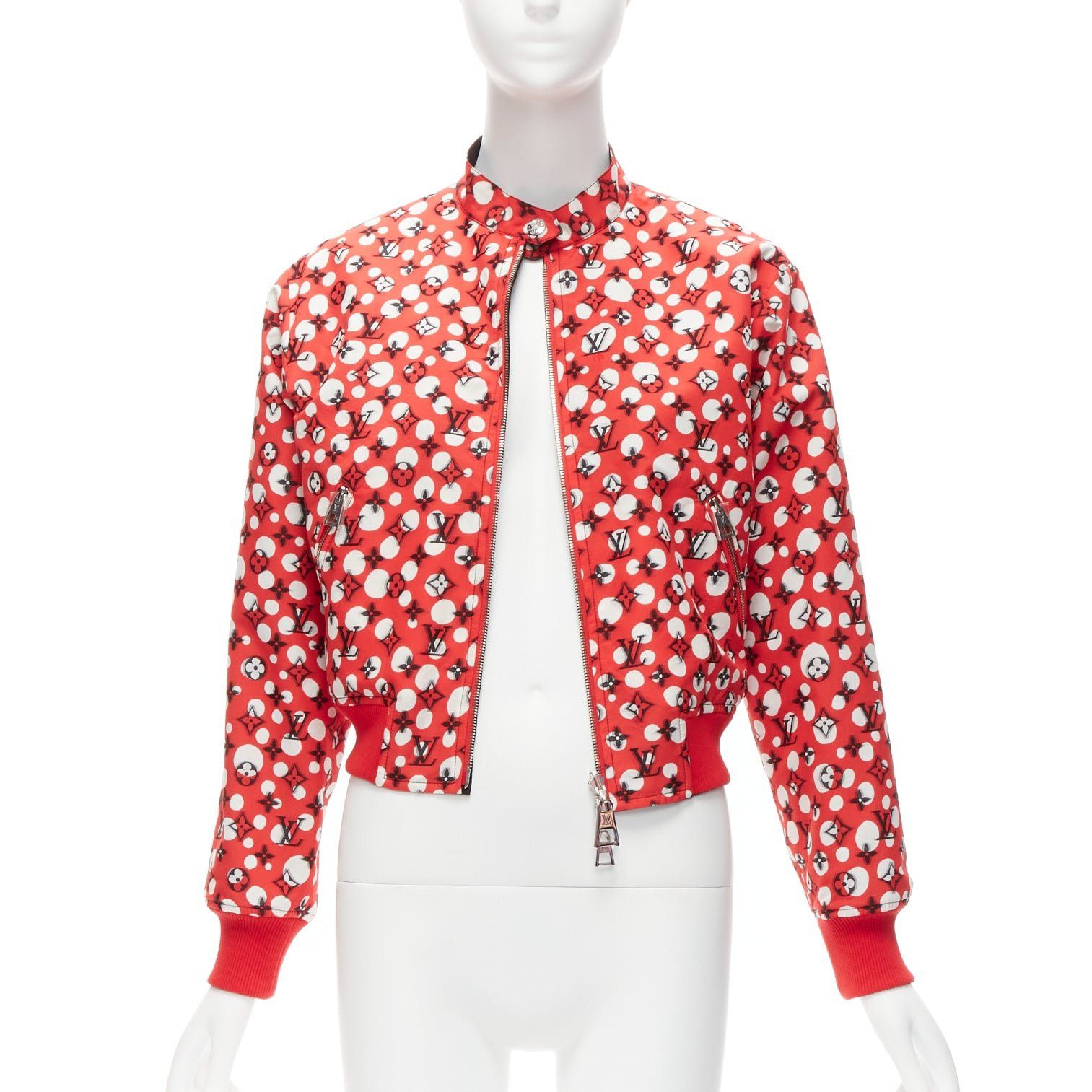 Louis Vuitton LOUIS VUITTON Yayoi Kusama 2023 Runway Reversible red infinity dots LV monogram bomber FR34 XS Size XS / US 0-2 / IT 36-38 - 3 Thumbnail