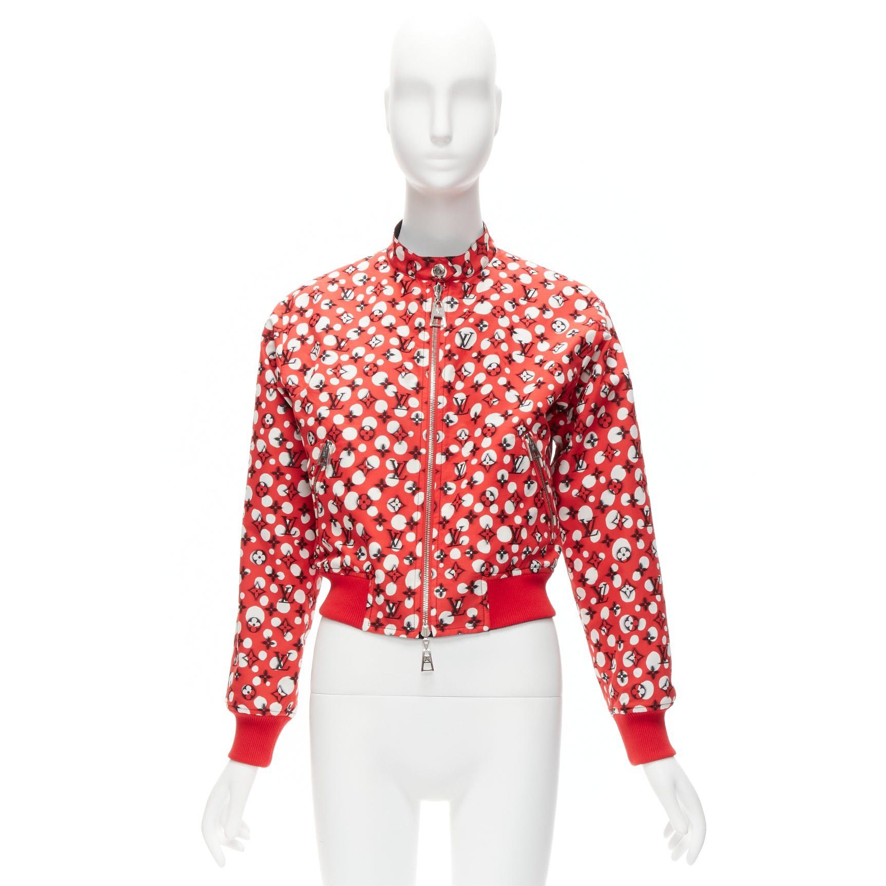 Louis Vuitton LOUIS VUITTON Yayoi Kusama 2023 Runway Reversible red infinity dots LV monogram bomber FR34 XS Size XS / US 0-2 / IT 36-38 - 17 Thumbnail