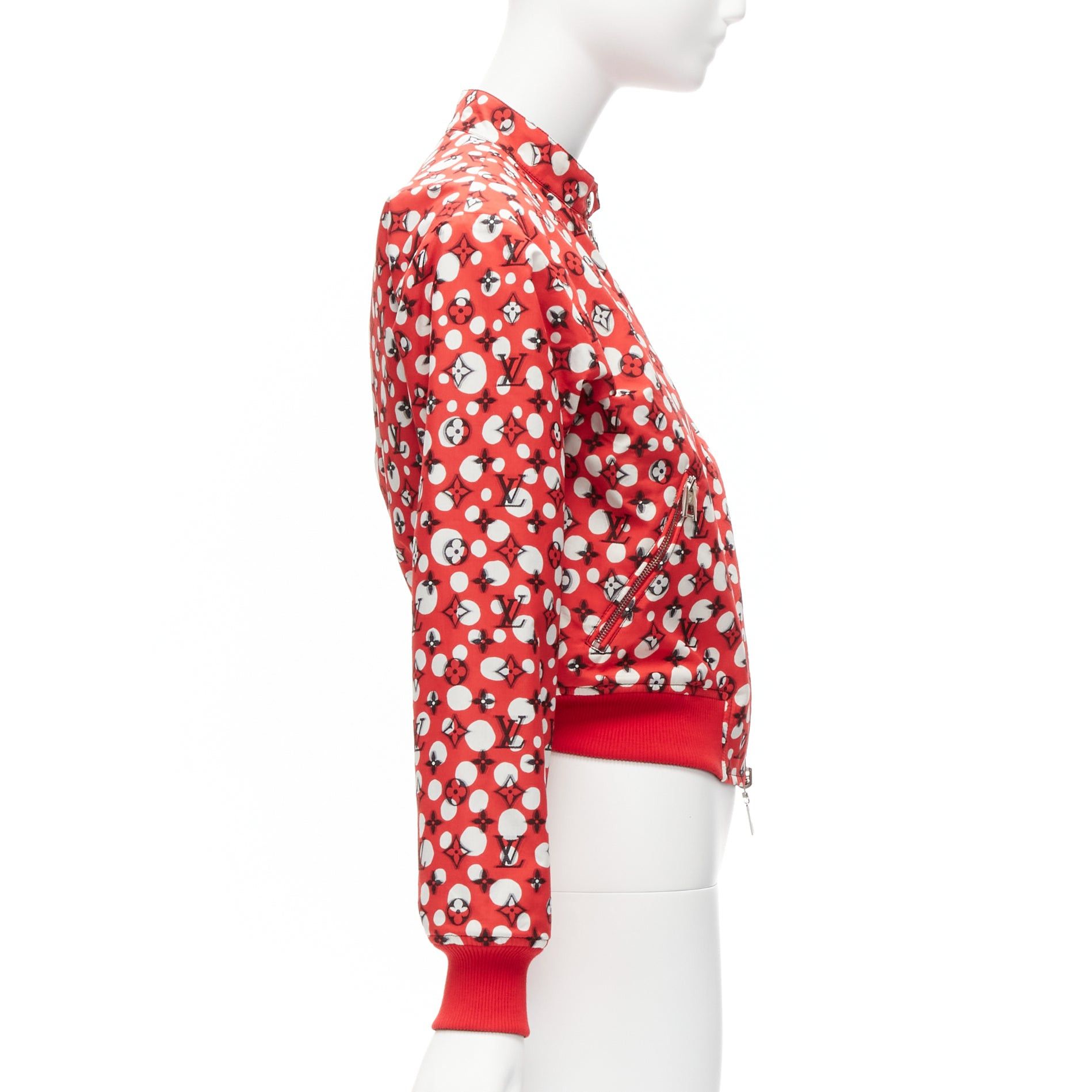 Louis Vuitton LOUIS VUITTON Yayoi Kusama 2023 Runway Reversible red infinity dots LV monogram bomber FR34 XS Size XS / US 0-2 / IT 36-38 - 7 Thumbnail