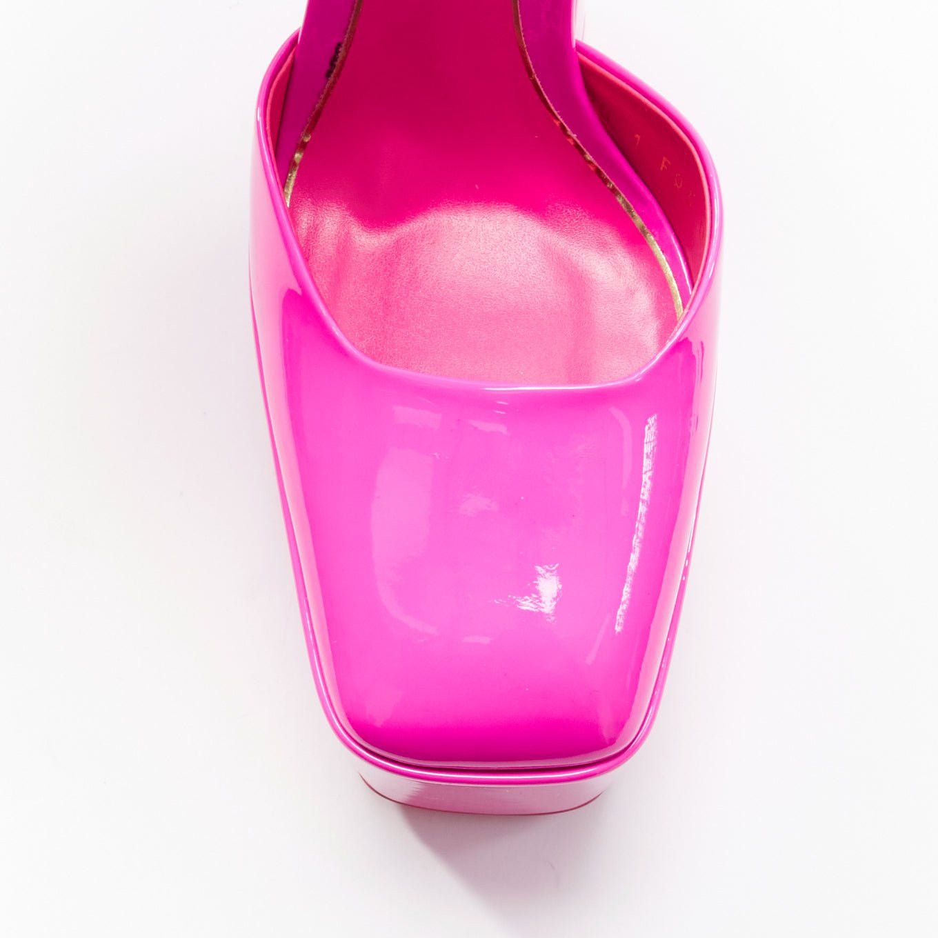 Valentino VALENTINO Runway Discobox 180 hot pink patent platform ankle strap heels EU39 Size US 9 / IT 39 - 6 Thumbnail