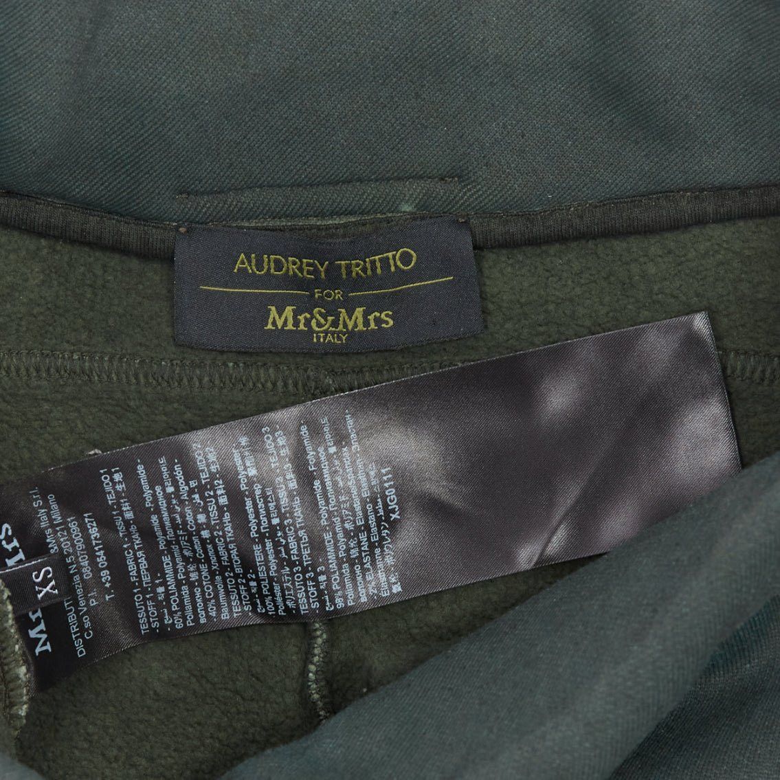 MR & MRS ITALY MR AND MRS Audrey Tritto green camouflage sequins washed cotton jogger pants XS Size 26" / US 2 / IT 38 - 8 Thumbnail