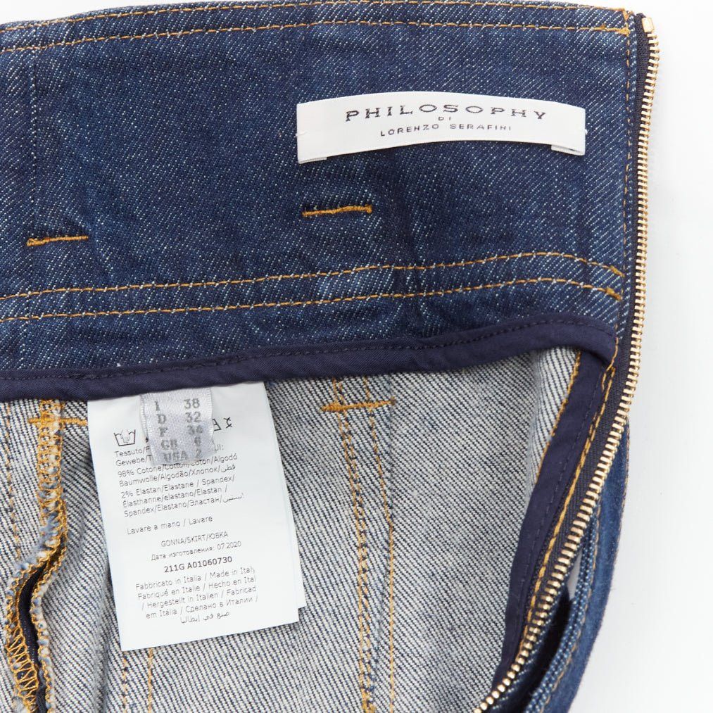 Philosophy di Lorenzo Serafini PHILOSOPHY DI LORENZO SERAFINI Olivia denim belted pencil skirt IT38 XS Size 26" / US 2 / IT 38 - 8 Thumbnail