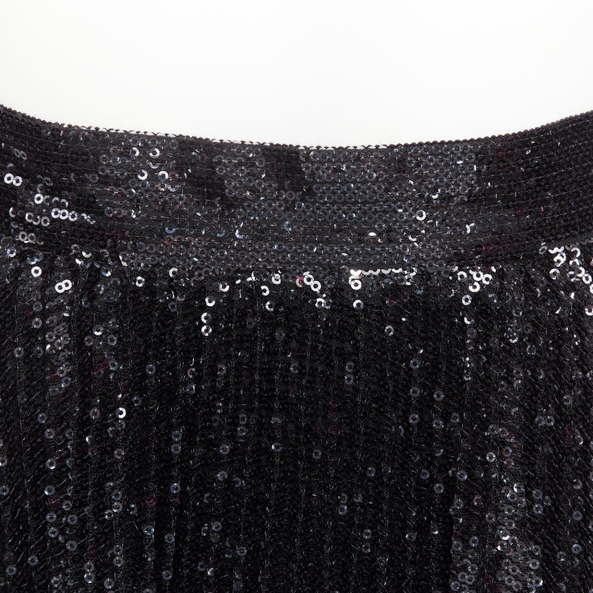 Valentino VALENTINO VLOGO black silver sequins embellished pleated plisse midi skirt XS Size 27" / US 4 / IT 40 - 7 Thumbnail