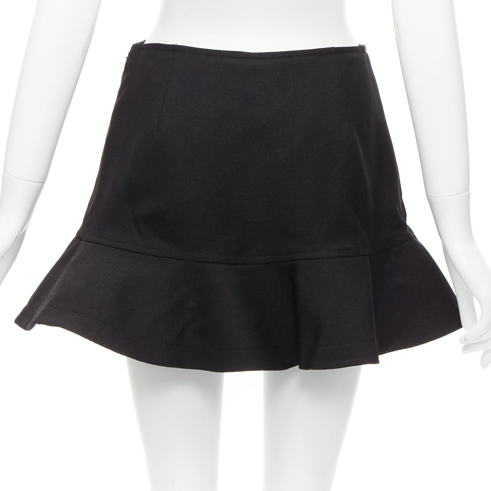 Valentino VALENTINO black virgin wool blend red bead Heart flared skirt shorts IT38 XS Size 26" / US 2 / IT 38 - 5 Thumbnail