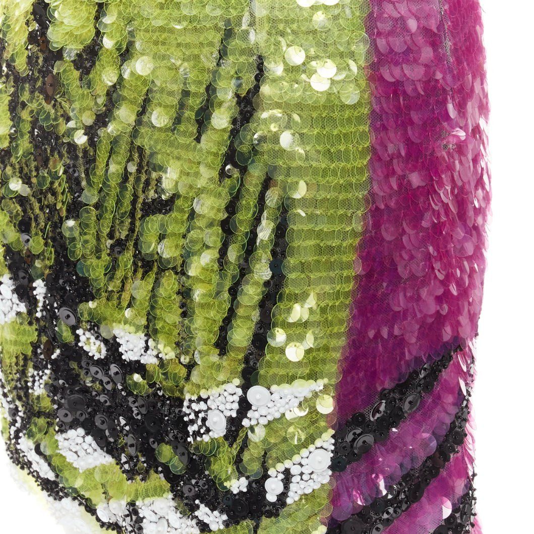 Dior rare CHRISTIN DIOR D-Jungle Lion sequins pailette bead embellished skirt FR34 Size 26" / US 2 / IT 38 - 7 Thumbnail