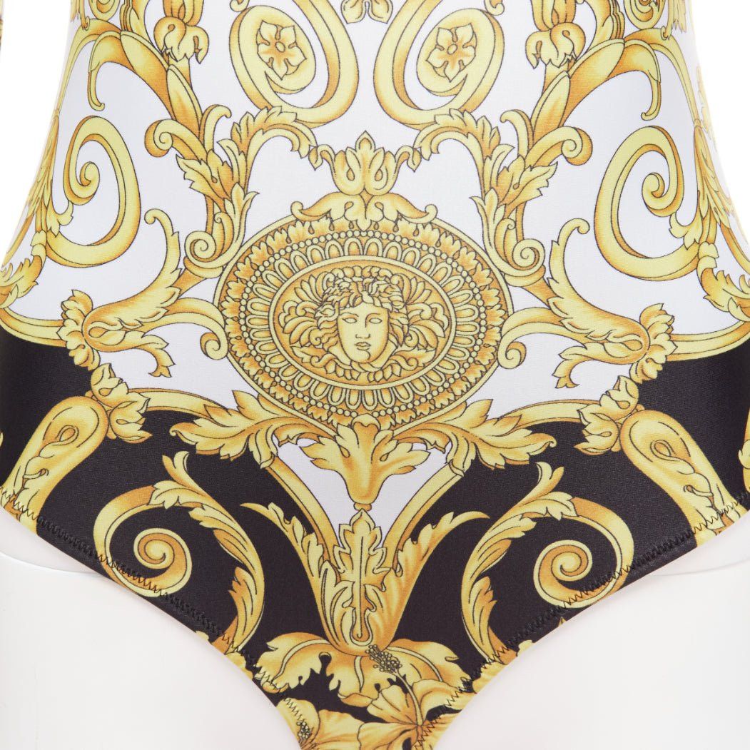 Versace VERSACE 2018 Tribute gold Medusa Barocco long sleeve bodysuit top IT38 XS Size XS / US 0-2 / IT 36-38 - 7 Thumbnail