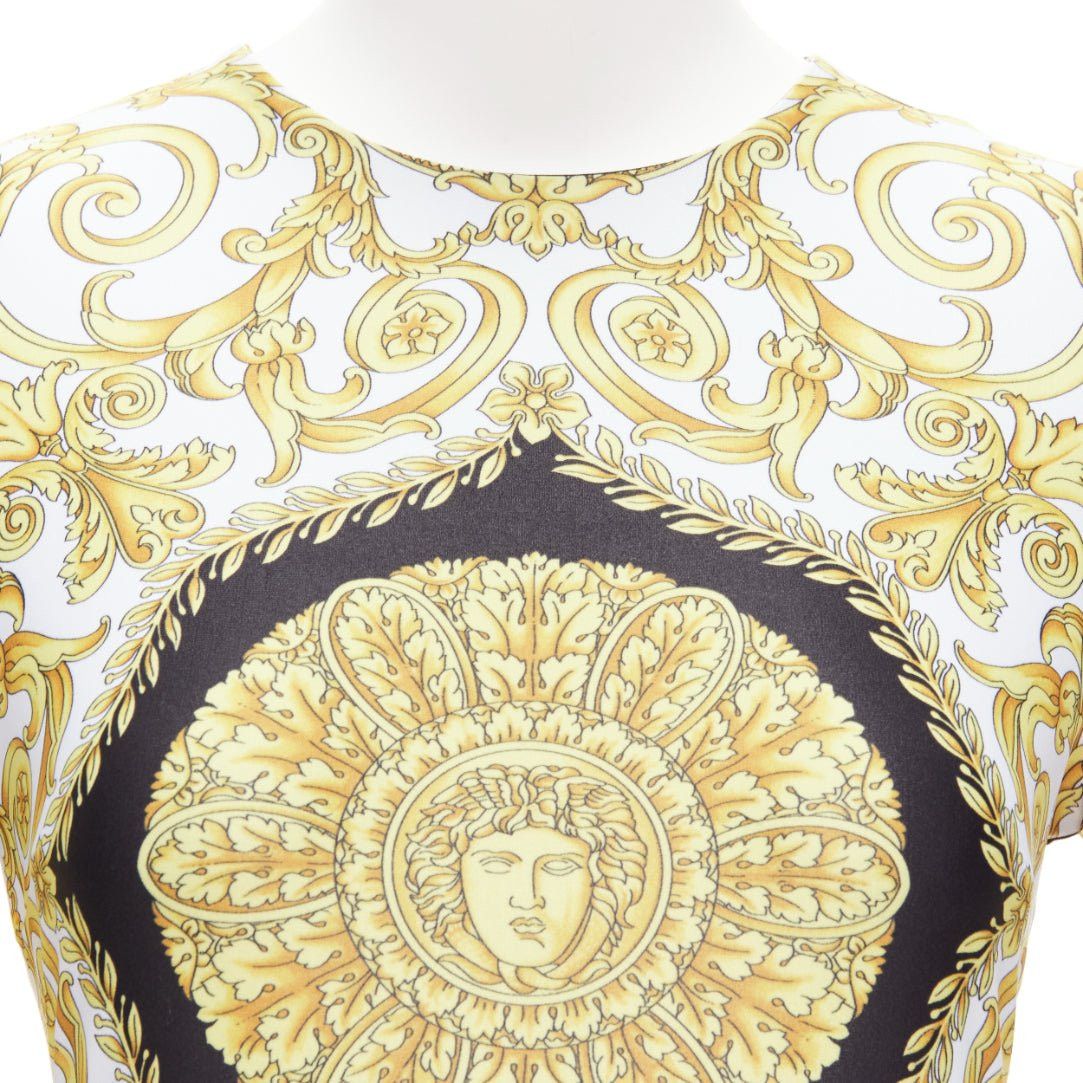 Versace VERSACE 2018 Tribute gold Medusa Barocco long sleeve bodysuit top IT38 XS Size XS / US 0-2 / IT 36-38 - 6 Thumbnail