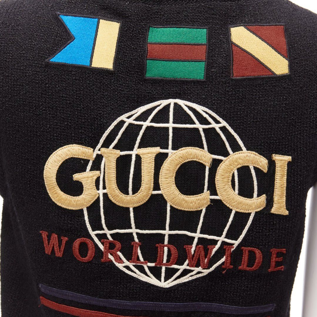 Gucci GUCCI black silver diamong argyle floral embellished sweater vest S Size S / US 4 / IT 40 - 7 Thumbnail