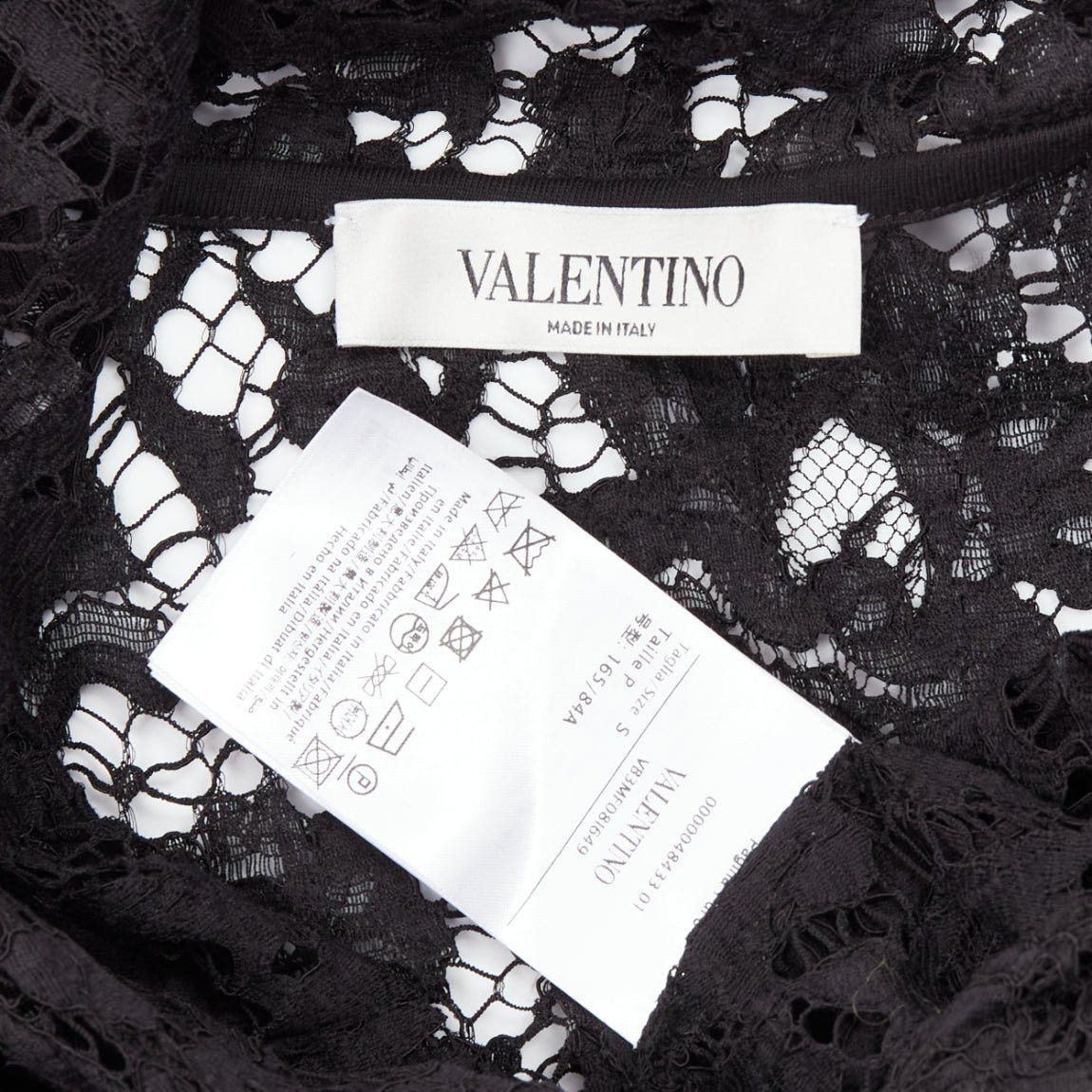 Valentino VALENTINO VLTN logo print floral black sheer lace hoodie lace cropped hoodie S Size S / US 4 / IT 40 - 8 Thumbnail