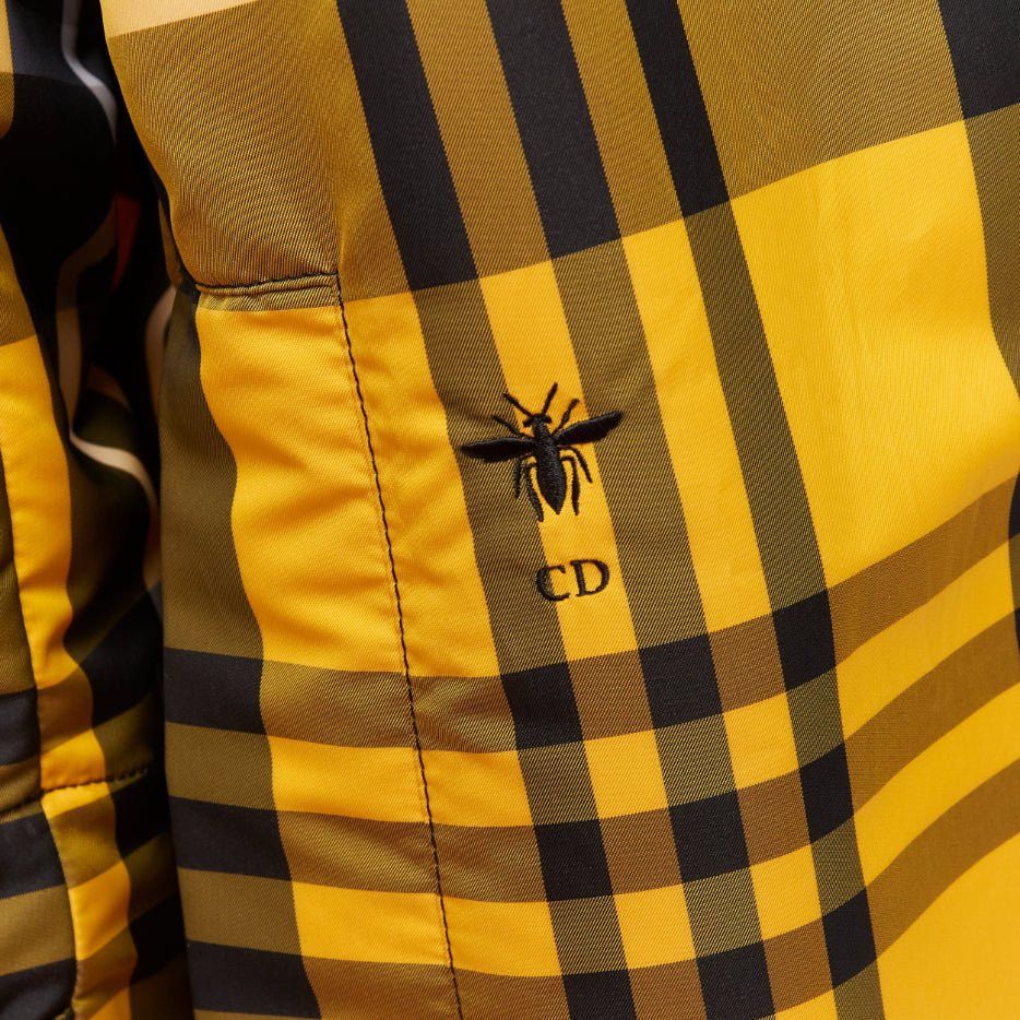 Dior CHRISTIAN DIOR 2022 Runway yellow tartan half zip hooded nylon popover XS Size S / US 4 / IT 40 - 2 Thumbnail