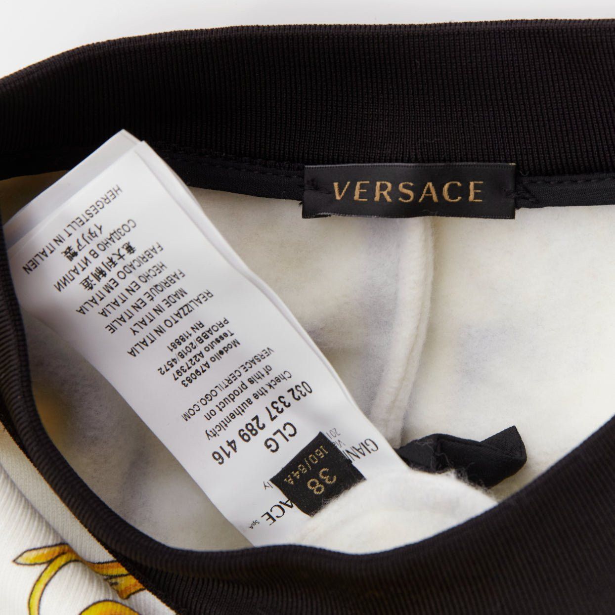 Versace VERSACE Barocco Tribute black gold print cotton oversized crew sweater IT38 XS Size XS / US 0-2 / IT 36-38 - 8 Thumbnail