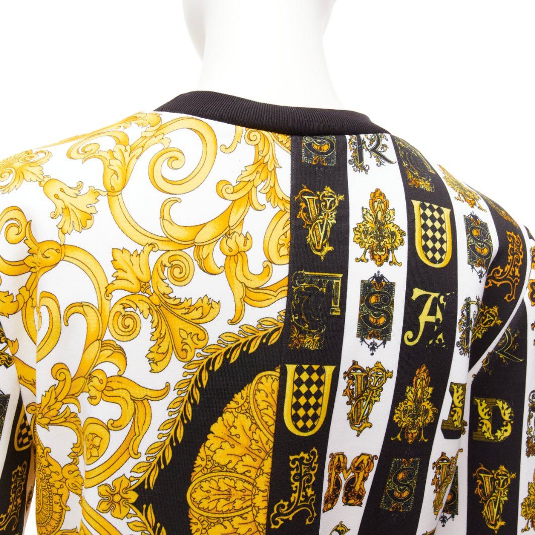 Versace VERSACE mixed archive Barocco print cotton crew neck sweater IT36 XXS Size XS / US 0-2 / IT 36-38 - 6 Thumbnail